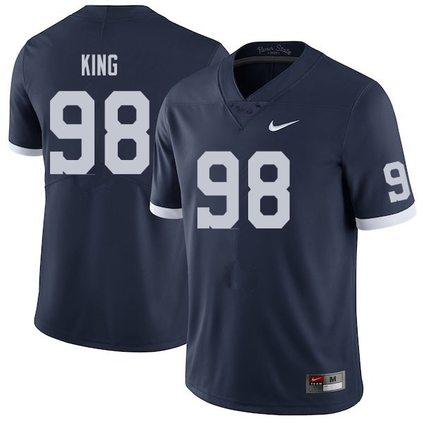 Men #98 Bradley King Penn State Nittany Lions College Football Jerseys Sale-Retro
